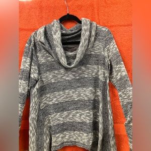 Knit grey cowl neck sweater
